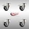 Service Caster 3 Inch 316SS Black Polyurethane Swivel Top Plate Caster Set Total Lock Brake SCC SCC-SS316TTL20S314-PPUB-BLK-4 - alternate 2